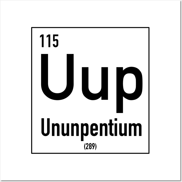 Ununpentium Wall Art by My Geeky Tees - T-Shirt Designs